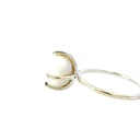 Freshwater pearl ring in a four claw sterling silver setting