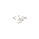 Freshwater pearl ring in a four claw sterling silver setting