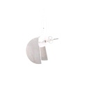 Half moon stud sideways in sterling silver