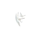 Large domed silver stud earring