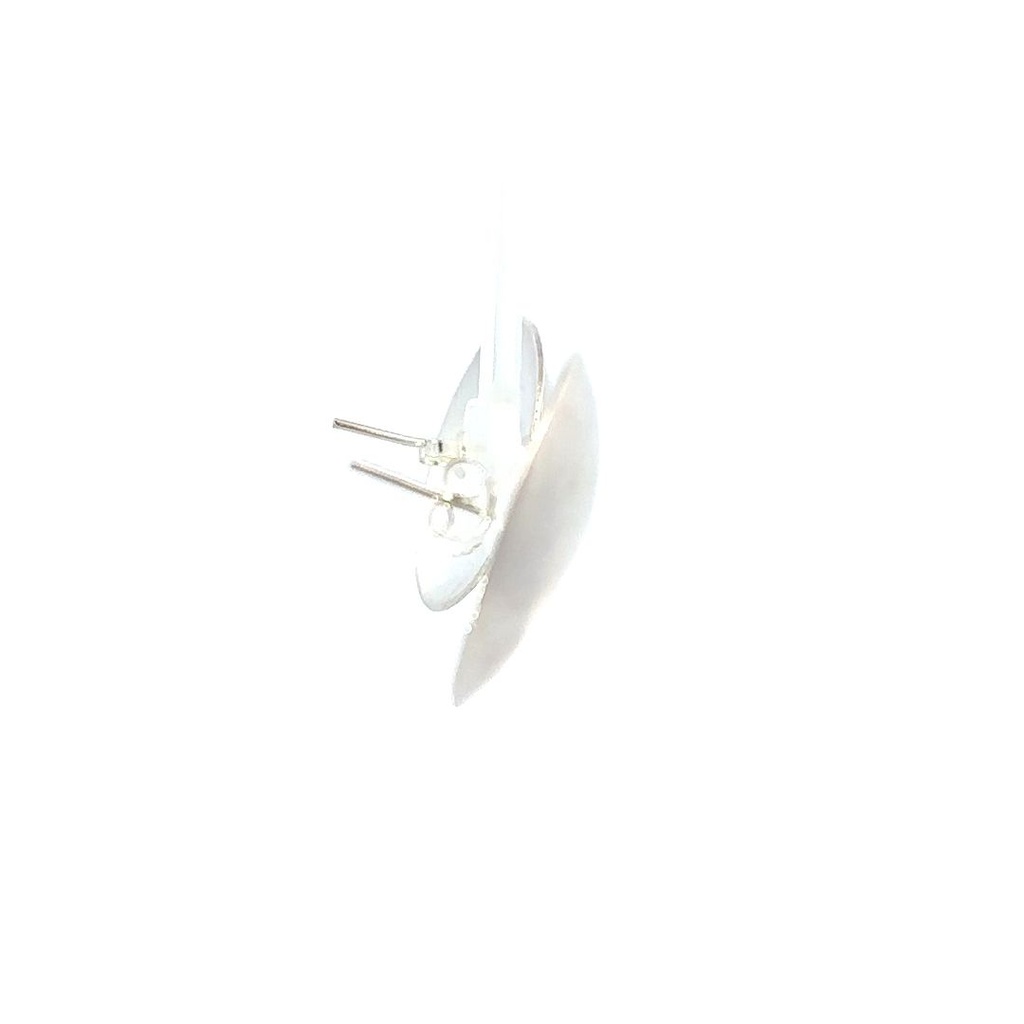 Large domed silver stud earring