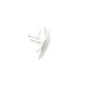 Large domed silver stud earring