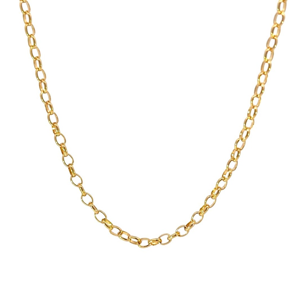 Oval belchor necklace in 9K yellow gold
