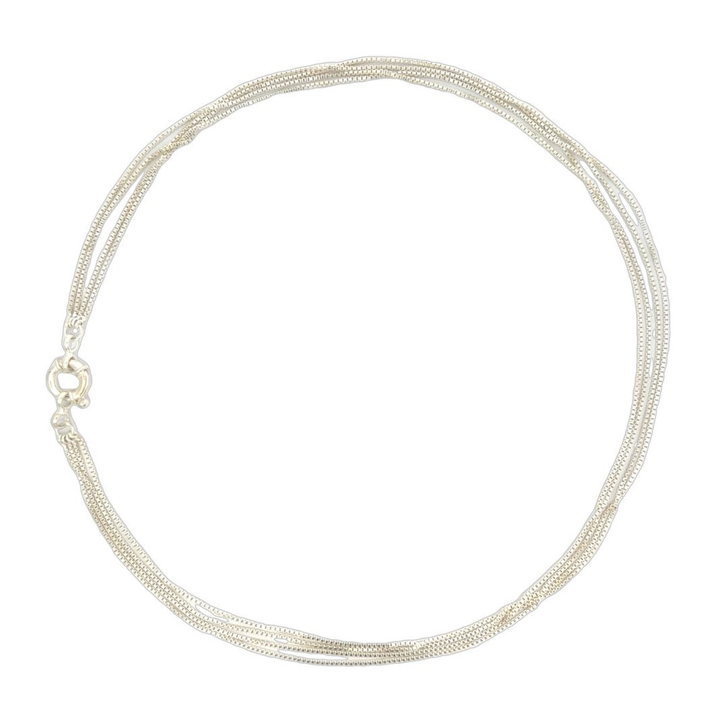 Sterling silver multi strand necklace