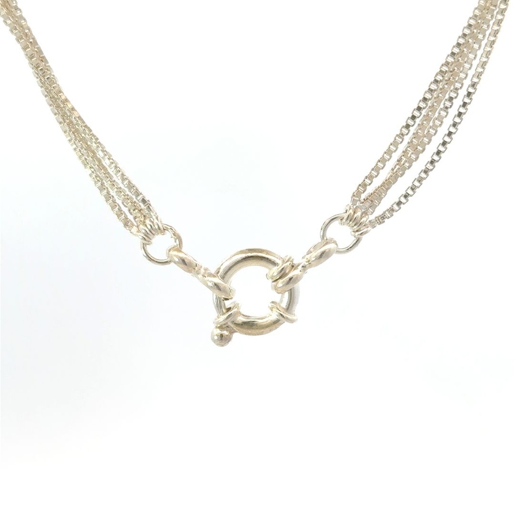 Sterling silver multi strand necklace