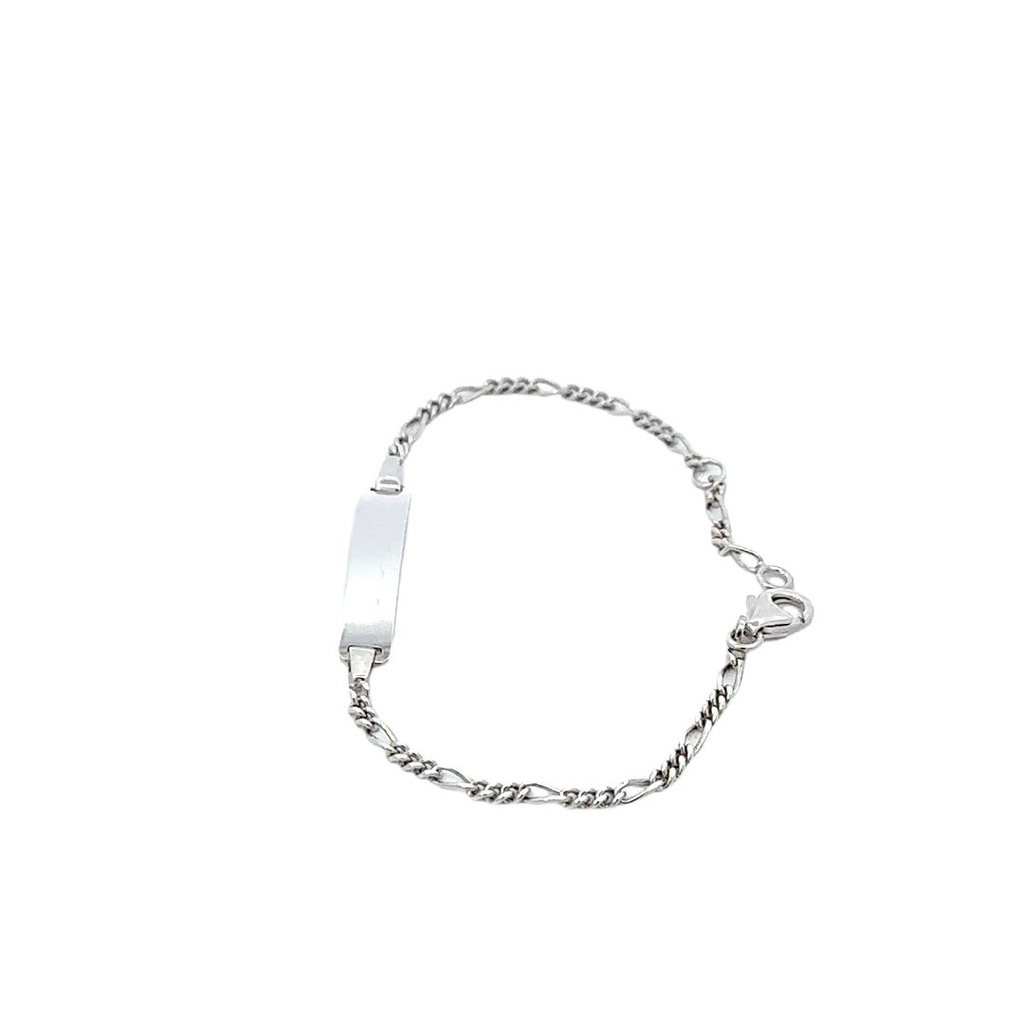 Sterling silver name plate baby bracele