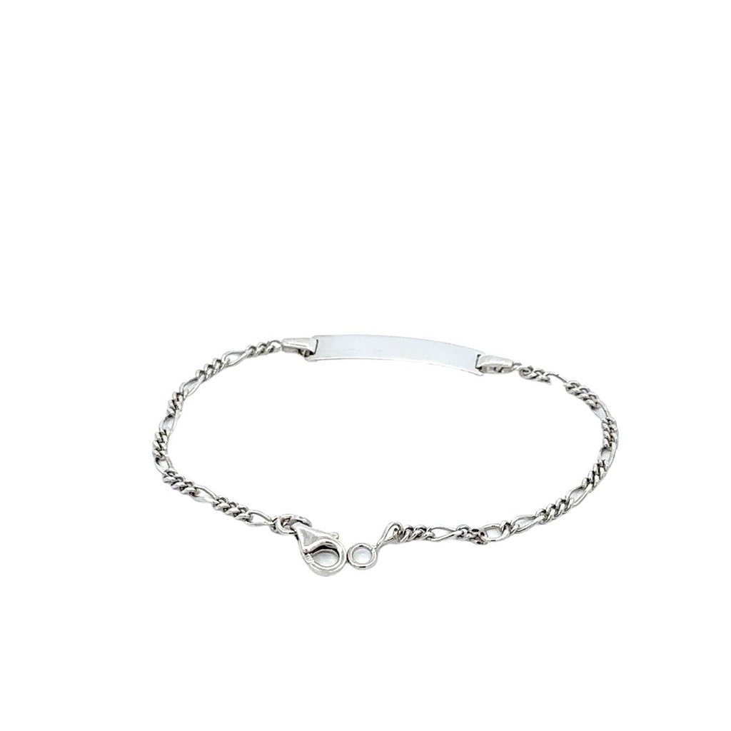 Sterling silver name plate baby bracele
