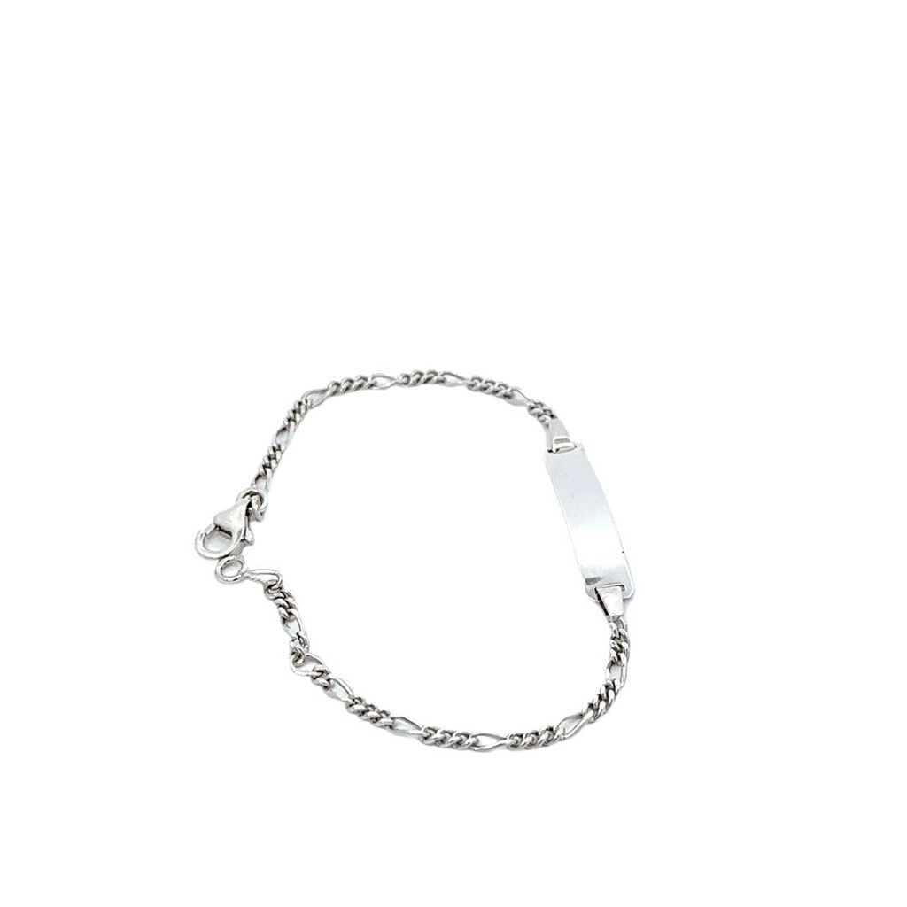 Sterling silver name plate baby bracele
