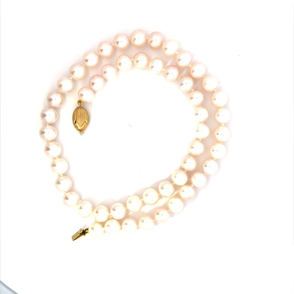 Freshwater pearl necklace 14K clasp