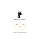 9K yellow gold sleeper hoop earrings