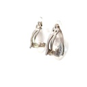 Sterling Silver Large Tear Shape Clip-on Earrings