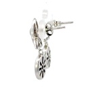 Opal drops with ruby eternal knot stud earrings