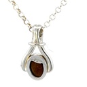 Striking 18K white gold opal pendant