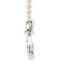 Striking 18K white gold opal pendant