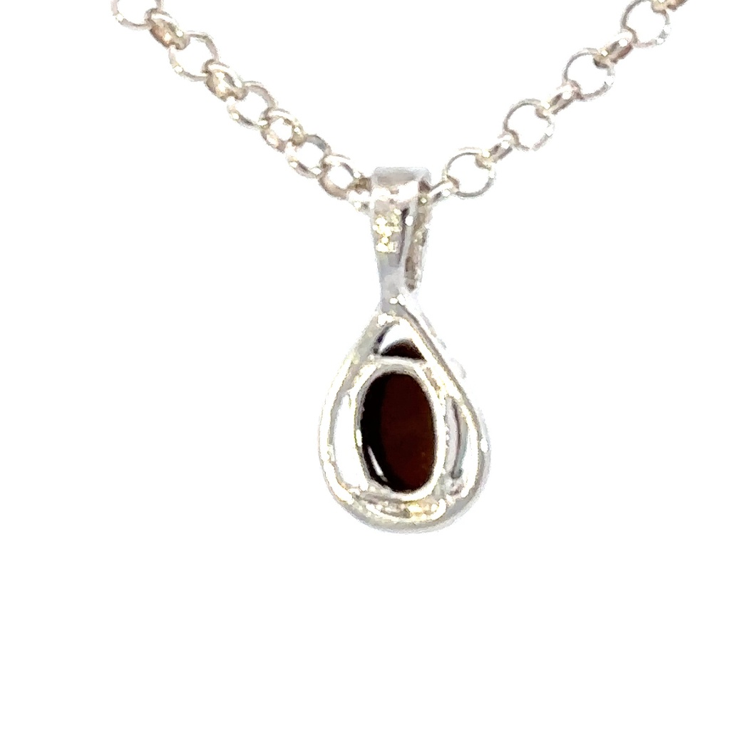 Delicate triplet opal pendant in silver