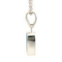 Vibrant blue opal set in a sterling silver pendant