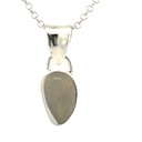 Vibrant blue opal set in a sterling silver pendant