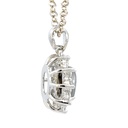 Triplet opal pendant with cubic halo in silver