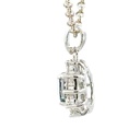 Australian triplet opal pendant in silver with cubic halo