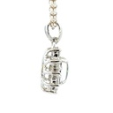 Australian triplet opal pendant in silver with cubic halo
