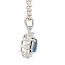 Triplet Aussie opal pendant & cubic halo in silver