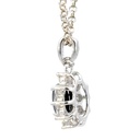 Triplet Aussie opal pendant & cubic halo in silver