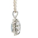 Australian opal triplet and cubic halo pendant in silver