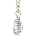 Australian opal triplet and cubic halo pendant in silver