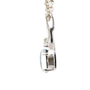 Triplet opal pendant with a single cubic set above it in silver