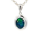 Triplet opal pendant in sterling silver