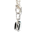 Opal triplet pendant with cubic zirconia detail