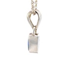 Sterling silver triangular opal pendant
