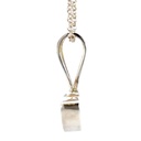 Sterling silver pendant with a solid opal centrepiece
