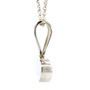Sterling silver pendant with a solid opal centrepiece