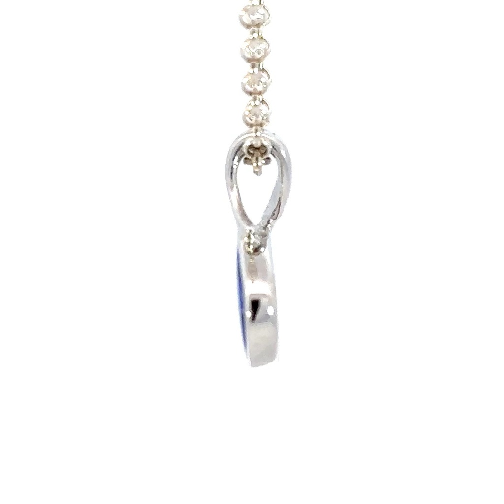 Sterling silver vibrant blue doublet opal pendant