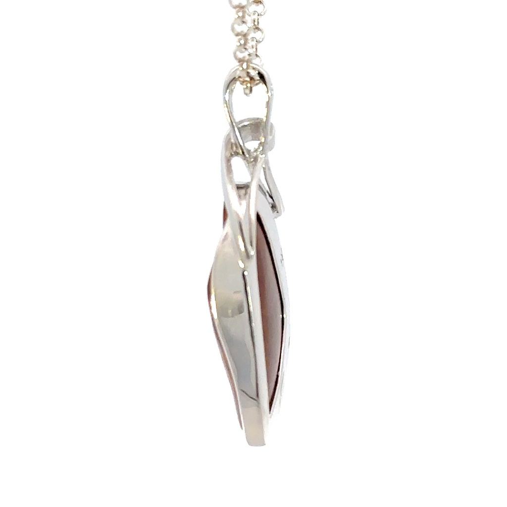 Australian boulder opal pendant in sterling silver