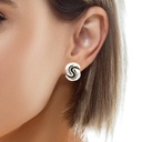 Sterling Silver Large Knot Clip-on Earrings