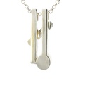 Contemporary opal pendant in sterling silver