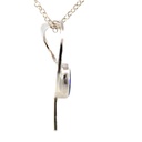 Sterling silver opal pendant in vibrant blue hues