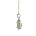 Triplet opal pendant in blues & greens with cz halo in silver