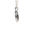 Vibrant blue green doublet opal pendant in silver