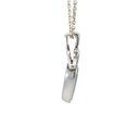 Vibrant blue green doublet opal pendant in silver