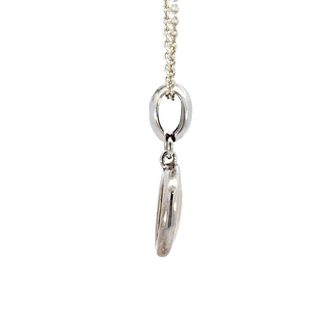 Solid Aussie White Opal Pendant in Sterling Silver