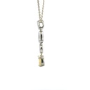 Solid Aussie Opal Pendant with Organic Shapes in Silver