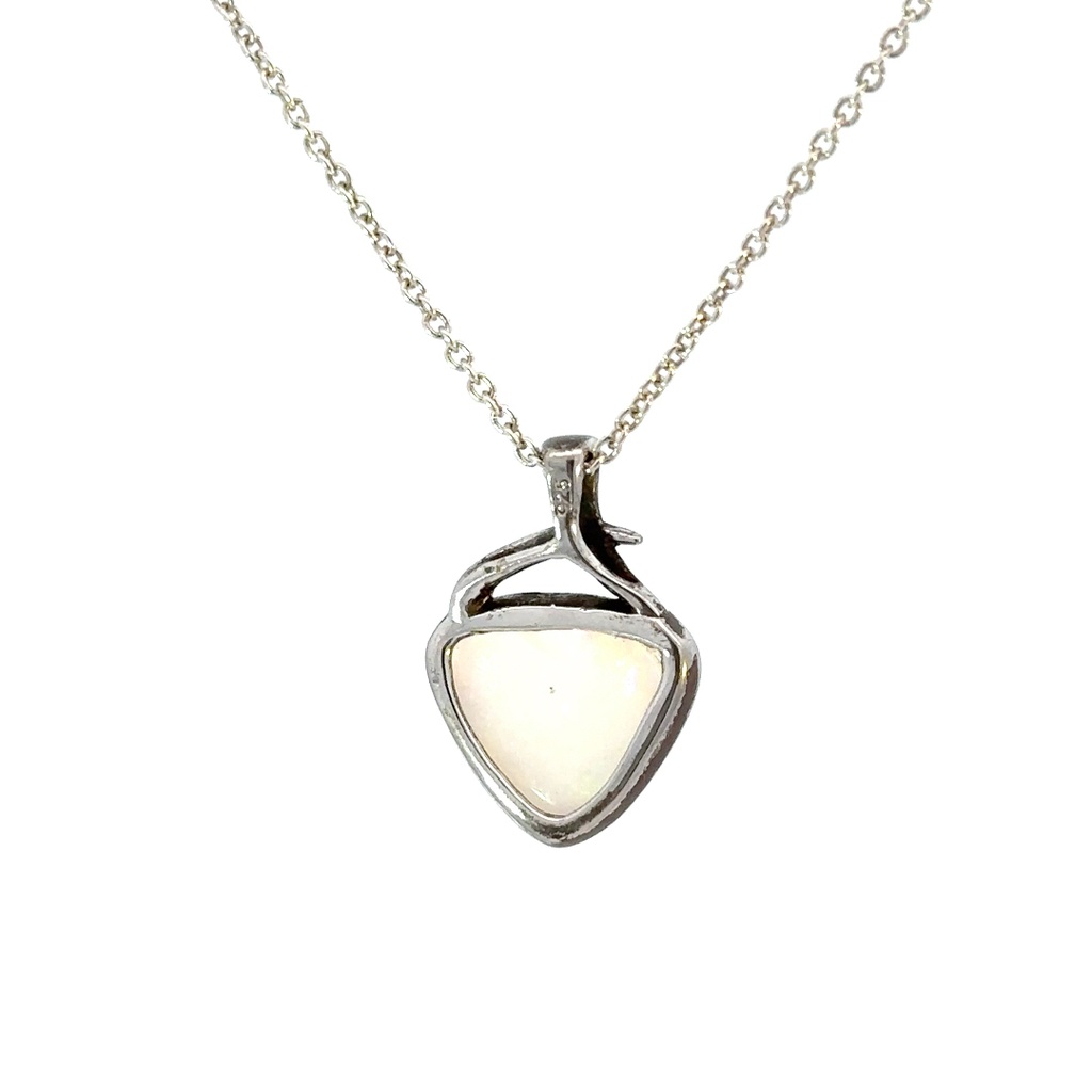 Solid South Australian Opal Pendant in Sterling Silver