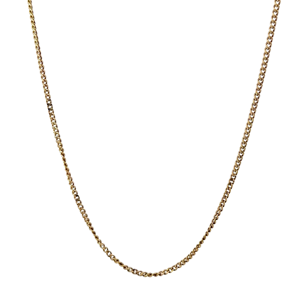 18K Yellow Gold Curb-link Necklace 60cm in Length