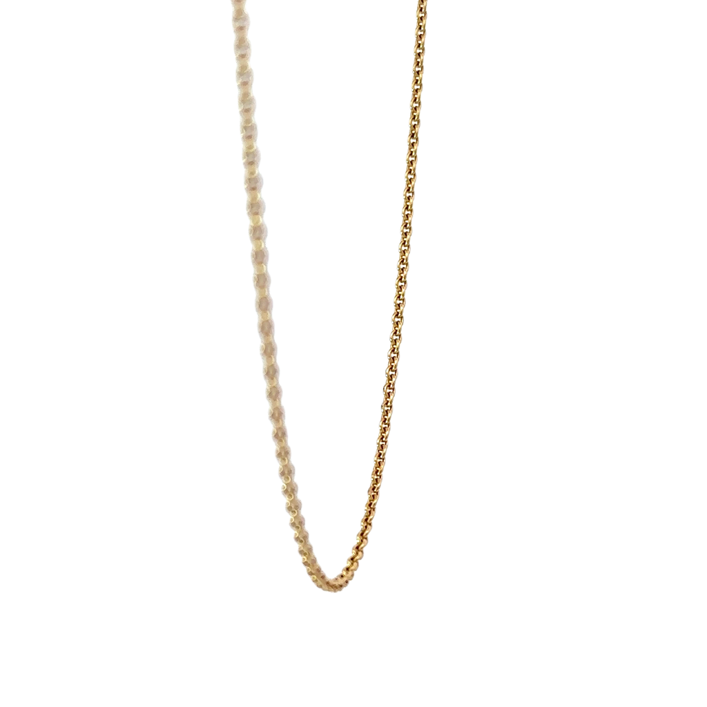 Round Belchor Linked Necklace in 18K Yellow Gold