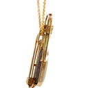 Doublet opal brooch and pendant in 18K gold