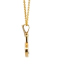 Double opal pendant in 14K yellow gold with diamond detail