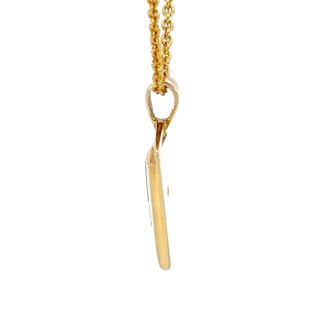 14K inlaid Australian crystal opal pendant